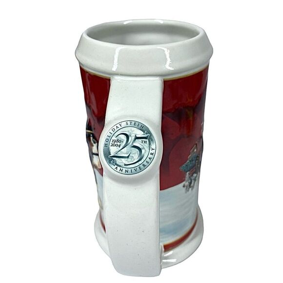 Budweiser 25th Anniversary Holiday Stein Vintage 2004 Limited Edition - Picture 5 of 9